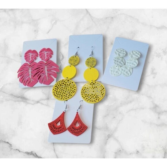 Set Of 4 Statement Earrings (SKU #3070) - Picture 1 of 5